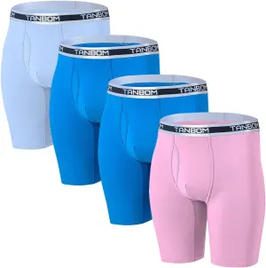 ZONBAILON Mens Underwear Boxer Briefs Moisture-Wicking Breathable Bamboo Viscose Boxer Pouch