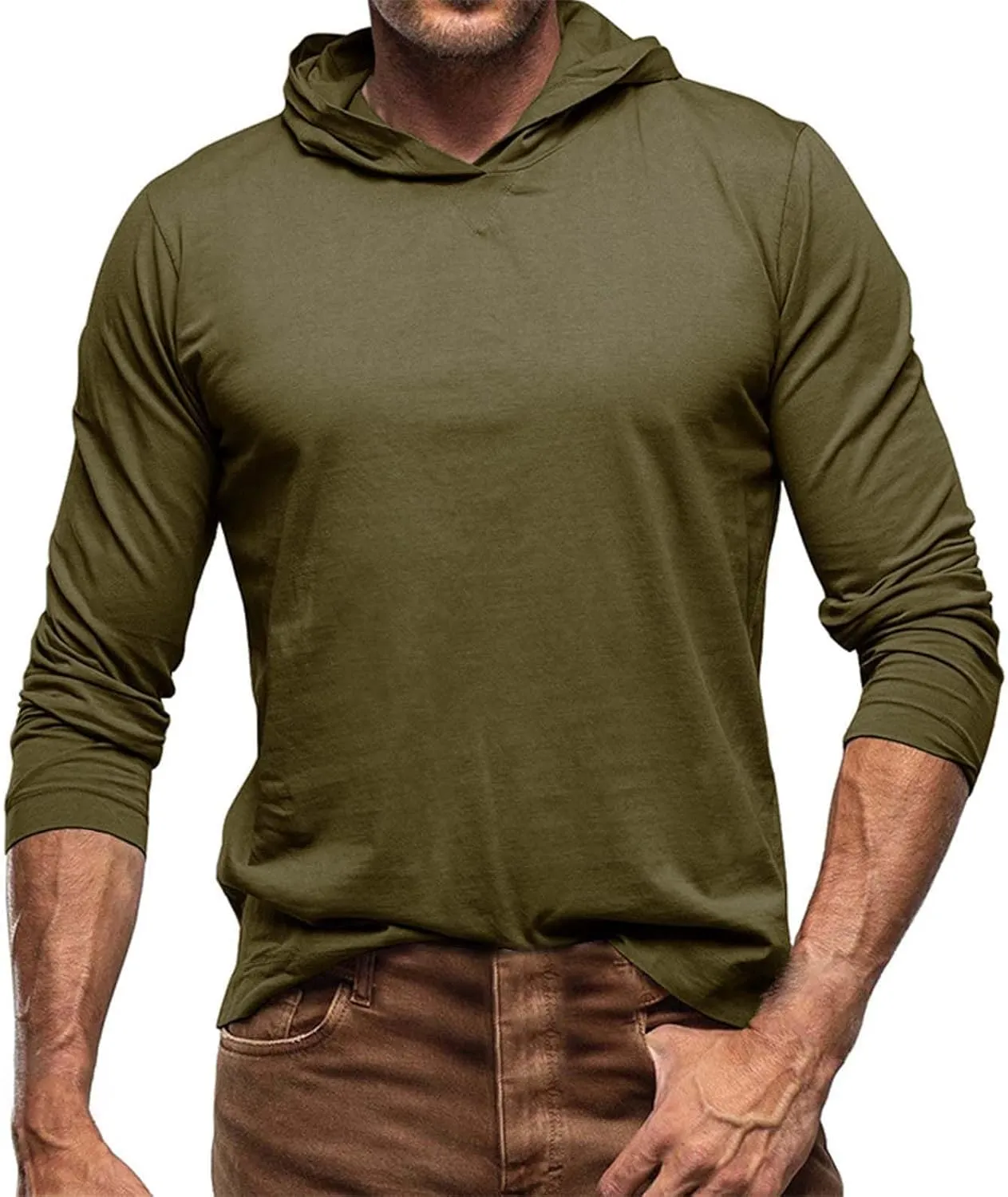ZYXTIM Mens Fashion Athletic Hoodies Sport Sweatshirt Quick Dry Long Sleeve Rash Guard Fishing Outdoor Running Sun UV Shirts