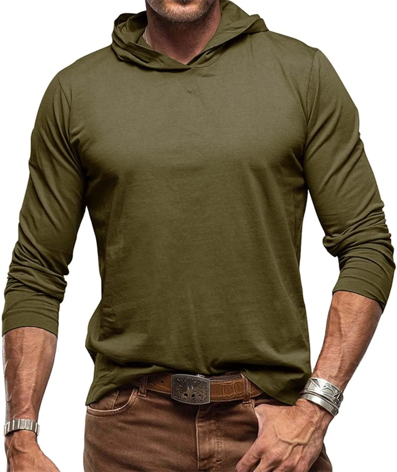 ZYXTIM Mens Fashion Athletic Hoodies Sport Sweatshirt Quick Dry Long Sleeve Rash Guard Fishing Outdoor Running Sun UV Shirts